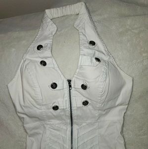 White halter top